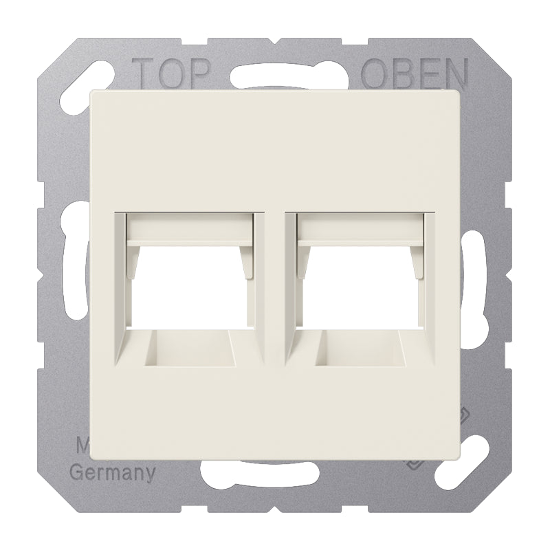 Jung AS500 Dual Modular Jack Cover Plate White - A1569-2AT