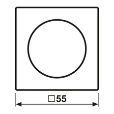 Jung A Range Rotary Dimmer Cover Matt Anthracite - A1740BFANM