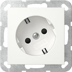 Gira System 55 SCHUKO Socket 30° Safety Plus Pure White Matt - 441827