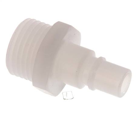 PVDF DN 7.2 Coupling Plug G 1/2 inch Male Threads