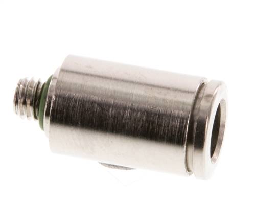 6mm x M 5 Push-in Fitting with Male Threads Brass FKM [2 Pieces]