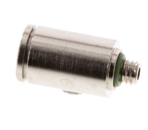 6mm x M 5 Push-in Fitting with Male Threads Brass FKM [2 Pieces]