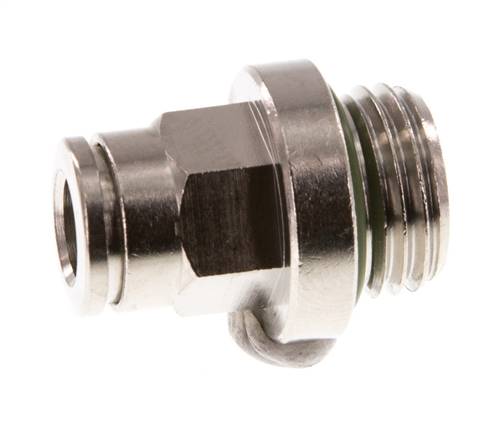 6mm x G1/4'' Push-in Fitting with Male Threads Brass FKM [2 Pieces]