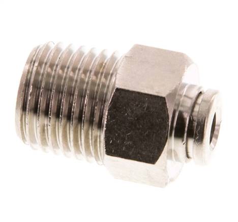 4mm x R1/4'' Push-in Fitting with Male Threads Brass FKM [2 Pieces]
