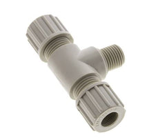 10x8mm & G1/4'' PP T-Shape Tee Compression Fitting with Male Threads 10 bar
