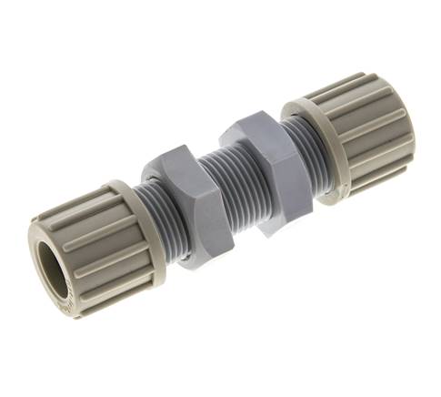 14x12mm PA Gerade Kompressionsverschraubung Bulkhead 10 bar