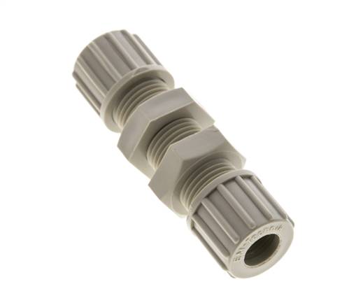 10x8mm PP Straight Compression Fitting Bulkhead 10 bar