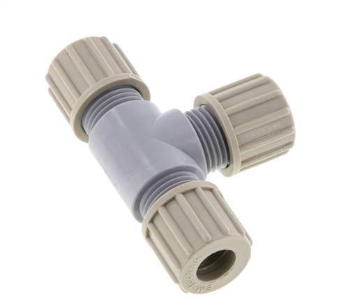 10x8mm PA T-Shape Tee Compression Fitting 10 bar