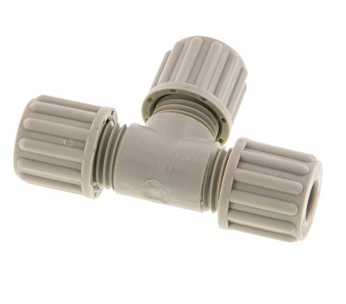 8x6mm PP T-Shape Tee Compression Fitting 10 bar