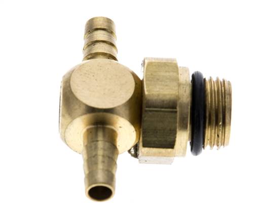 4 mm & G1/8'' Brass Tee Hose Barb with Male Threads NBR