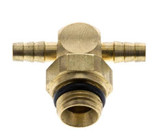 4 mm & G1/8'' Brass Tee Hose Barb with Male Threads NBR