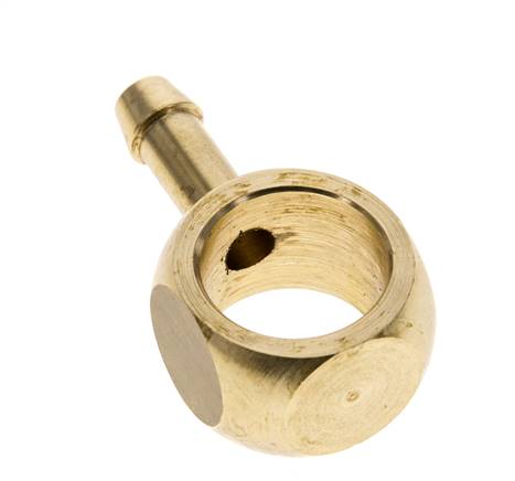 6 mm (1/4'') & G3/8'' Brass Banjo Fitting with Hose Barb
