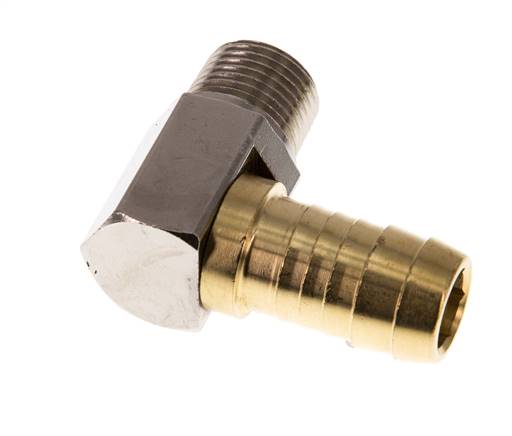 19 mm (3/4'') & R1/2'' Brass Elbow Hose Barb with Male Threads