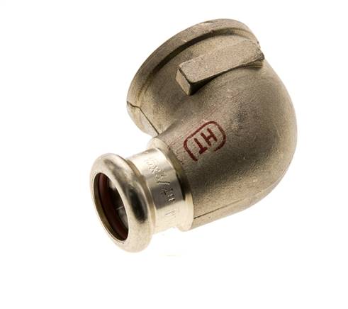 90deg Elbow Press Fitting - 15mm Female & Rp 3/4'' Female - Copper alloy
