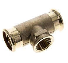 T-Pressfitting - 35mm Innengewinde & Rp 1'' Innengewinde - Kupferlegierung