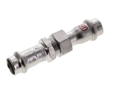 Union Press Fitting - 15mm Female - Stainless Steel Flat Sealing