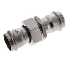 Union Press Fitting - 35mm Female - Stainless Steel Flat Sealing