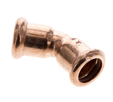 45deg Elbow Press Fitting - 15mm Female - Copper alloy