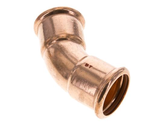 45deg Elbow Press Fitting - 42mm Female - Copper alloy