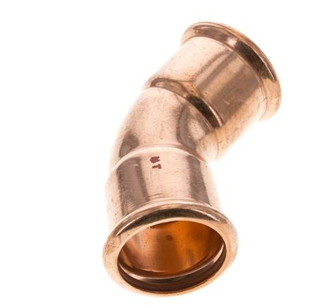 45deg Elbow Press Fitting - 42mm Female - Copper alloy