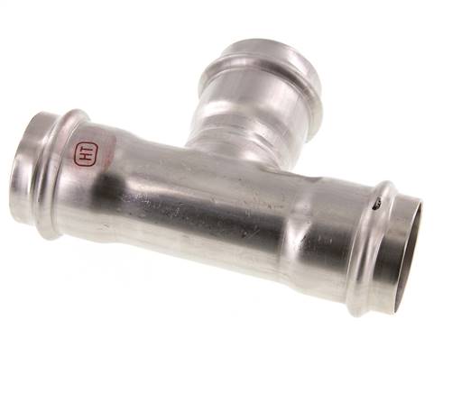 Tee Press Fitting - 42mm Female - Stainless Steel