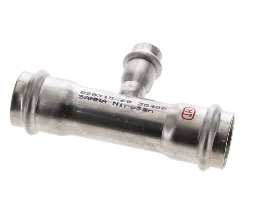 T-Pressfitting - 15mm Innengewinde & 28mm - Edelstahl