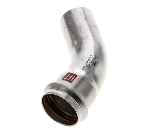45deg Elbow Press Fitting - 35mm Female & 35mm Male - Stainless Steel
