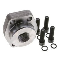 2'' SAE Flange 3000 PSI Plain Steel with G1'' Female Threads ISO 6162-1