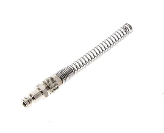 Nickel-plated Brass DN 5 Air Coupling Plug 4x6 mm Union Nut Bend-Protect [2 Pieces]