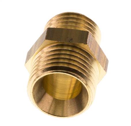 M14x1.5 x M16 Brass Double Nipple 16 Bar [2 Pieces]
