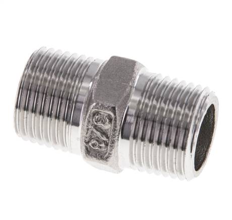 3/8'' NPT Stainless steel Double Nipple 16 Bar [2 Pieces]