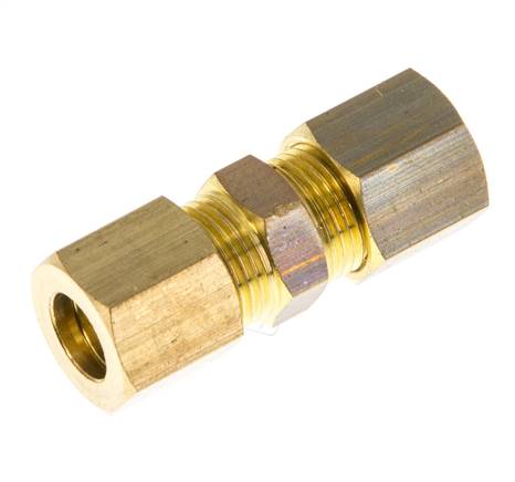 8mm Brass Straight Compression Fitting 135 Bar DIN EN 1254-2 [2 Pieces]