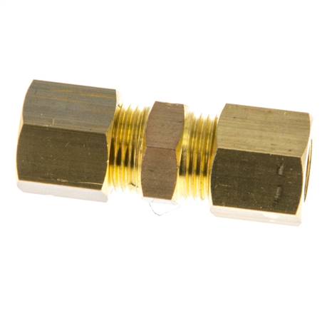 8mm Brass Straight Compression Fitting 135 Bar DIN EN 1254-2 [2 Pieces]