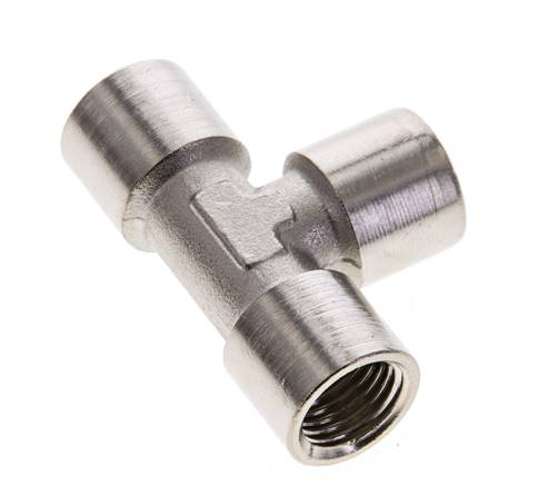G 1/4'' Nickel plated Brass Tee 16 Bar [2 Pieces]