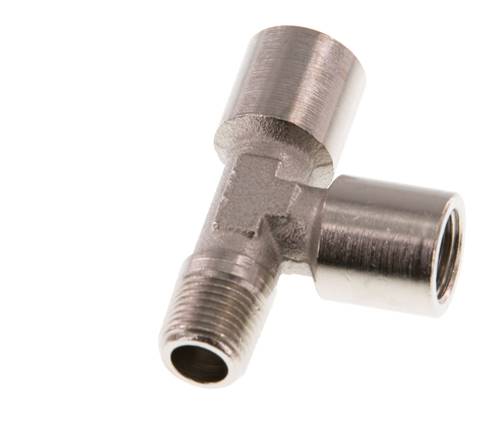 R 1/8'' x G 1/8'' M/F Nickel plated Brass Tee 16 Bar [2 Pieces]