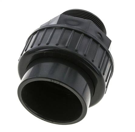 PVC Union Fitting Female Socket 63mm x Male R 2'' FKM