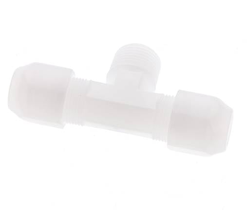8x10 Mm&R3/8'' Pvdf T-Form Tee Schlauchanschluss Mit Außengewinde 10Bar/145Psi