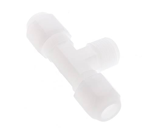 8x10 Mm&R3/8'' Pvdf T-Form Tee Schlauchanschluss Mit Außengewinde 10Bar/145Psi