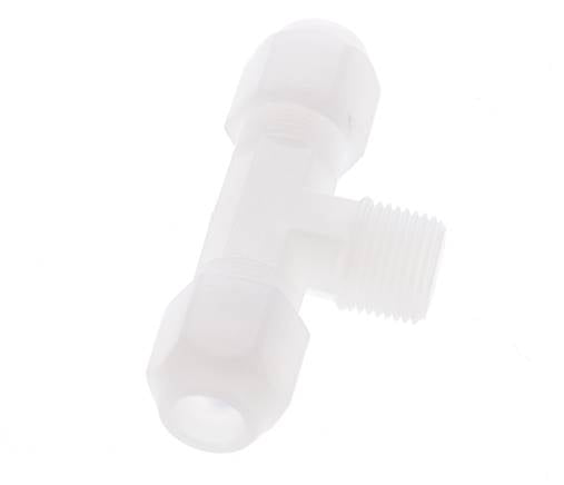 8x10 Mm&R3/8'' Pvdf T-Form Tee Schlauchanschluss Mit Außengewinde 10Bar/145Psi