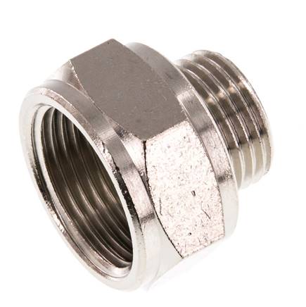 G 3/4'' x G 1/2'' F/M Nickel plated Brass Reducing Ring 16 Bar