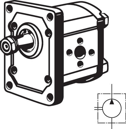 Hydraulik-Zahnradpumpe 1,2cm³ 280bar Plessey-Flansch Größe 1