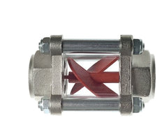 G1 1/4'' Messing-Strömungsanzeiger mit Flügelrad 9-55 l/min 15 bar