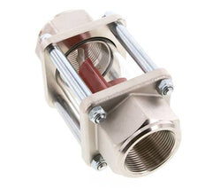 G1 1/4'' Messing-Strömungsanzeiger mit Flügelrad 9-55 l/min 15 bar