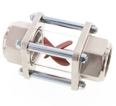G1 1/4'' Messing-Strömungsanzeiger mit Flügelrad 9-55 l/min 15 bar