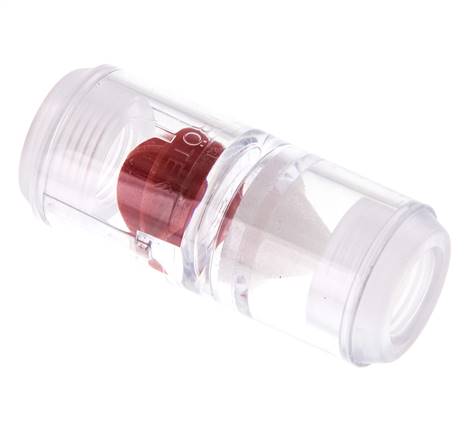 G1/4'' Polycarbonat-Strömungsanzeiger mit Flügelrad und Filter