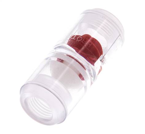 G1/4'' Polycarbonat-Strömungsanzeiger mit Flügelrad und Filter