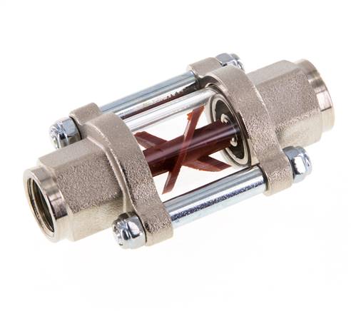 G1/4'' Messing-Strömungsanzeiger mit Flügelrad 0.6-3 l/min 25 bar