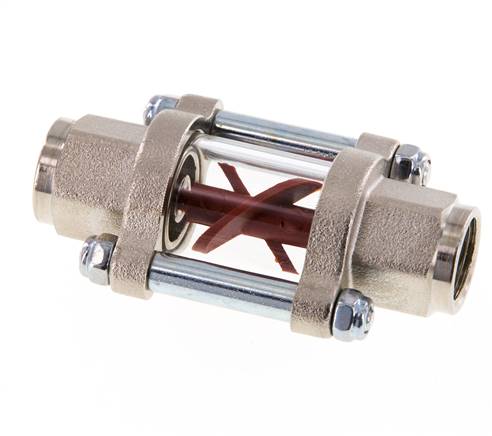 G1/4'' Messing-Strömungsanzeiger mit Flügelrad 0.6-3 l/min 25 bar