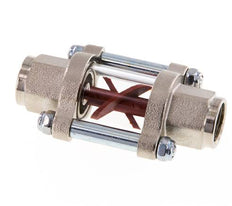 G1/4'' Messing-Strömungsanzeiger mit Flügelrad 0.6-3 l/min 25 bar