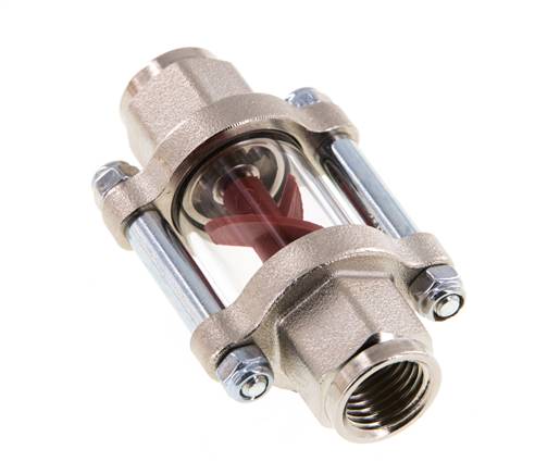 G1/4'' Messing-Strömungsanzeiger mit Flügelrad 0.6-3 l/min 25 bar